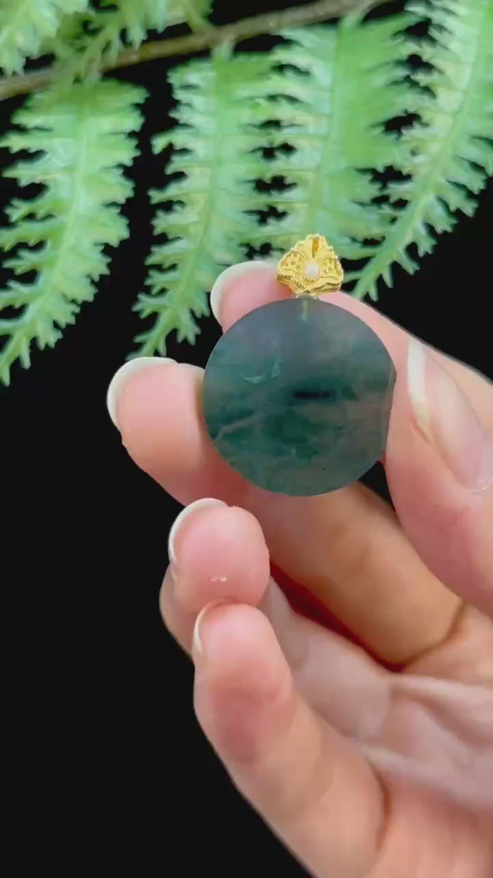 Guatemala Jade Wu Shi Pai (Peace Plaque)  size21mm✖️2mm
