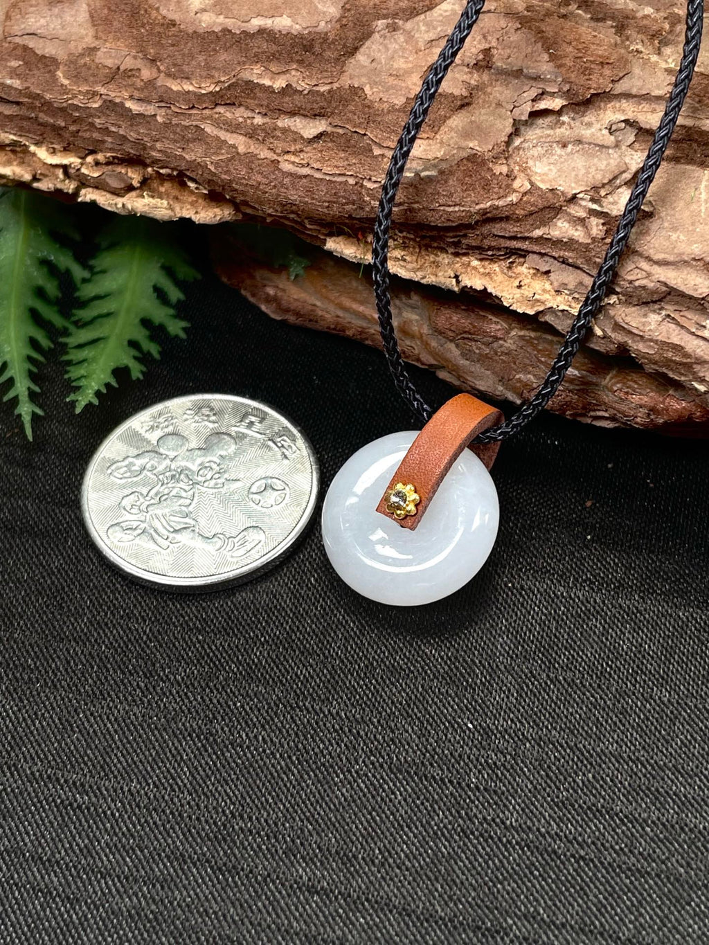 Jade Small Peace Lock Pendant s925 size 15.5mm✖️5.6mm