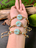 Jade Peace Buckle Bracelet Alloy size 15.8mm✖️6mm