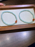 Jade Bamboo  and NanHong Agate Bracelet~ bamboo size 5mm✖️3mm，bead size 3.5mm+ S925