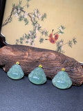 Jade Oil Green Buddha 18k clasp size 24.8mm✖️23mm✖️5.5mm
