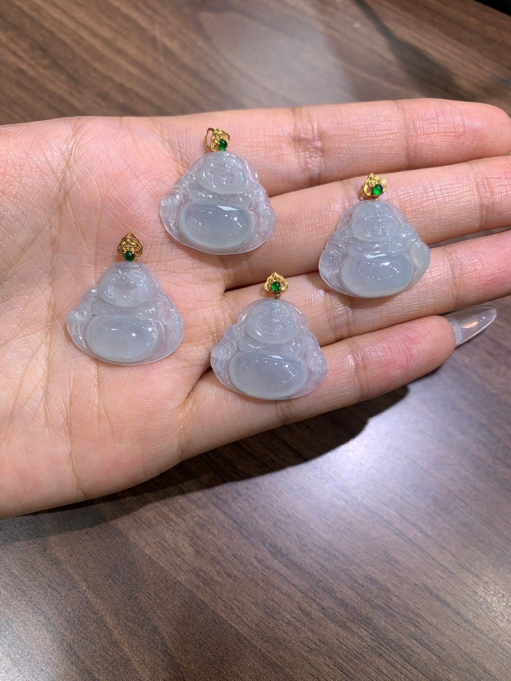Jade Buddha gold 18k clasp size 23mm✖️20mm✖️4mm