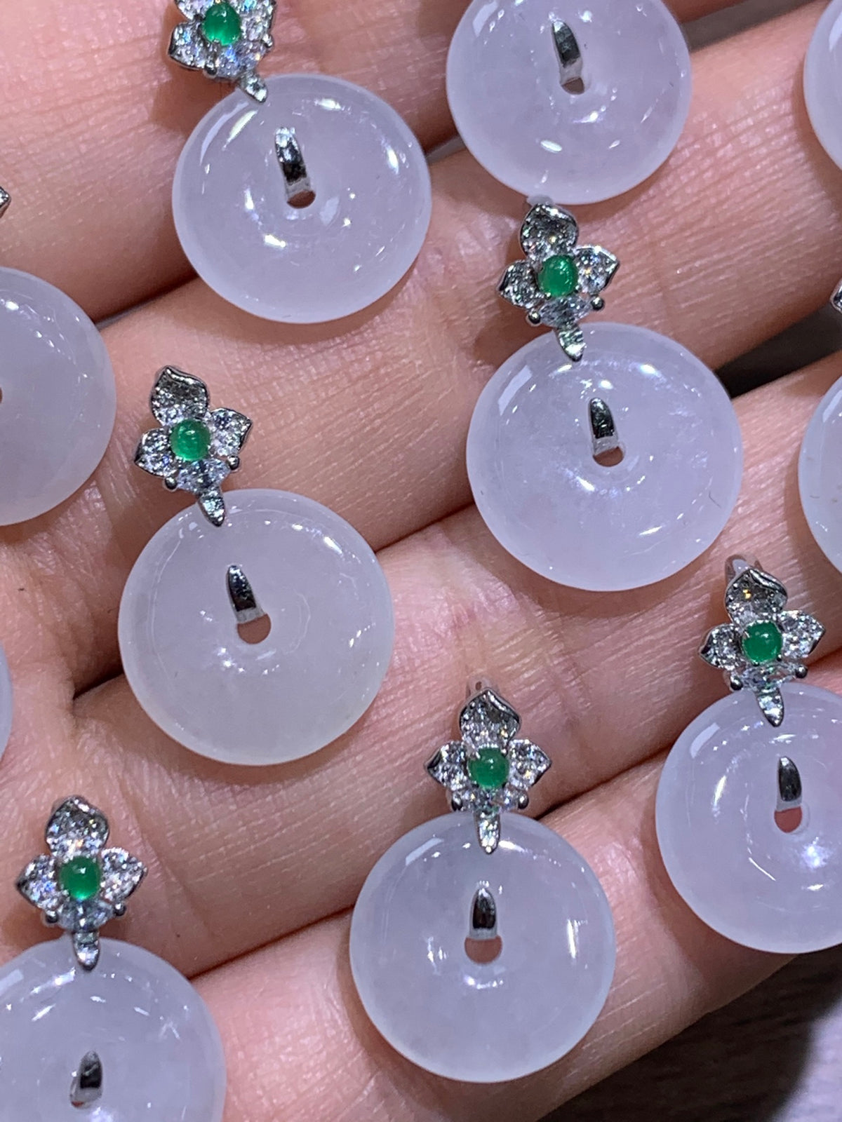 Jadeite small safety buckle, S925 clasp size13mm✖️4mm