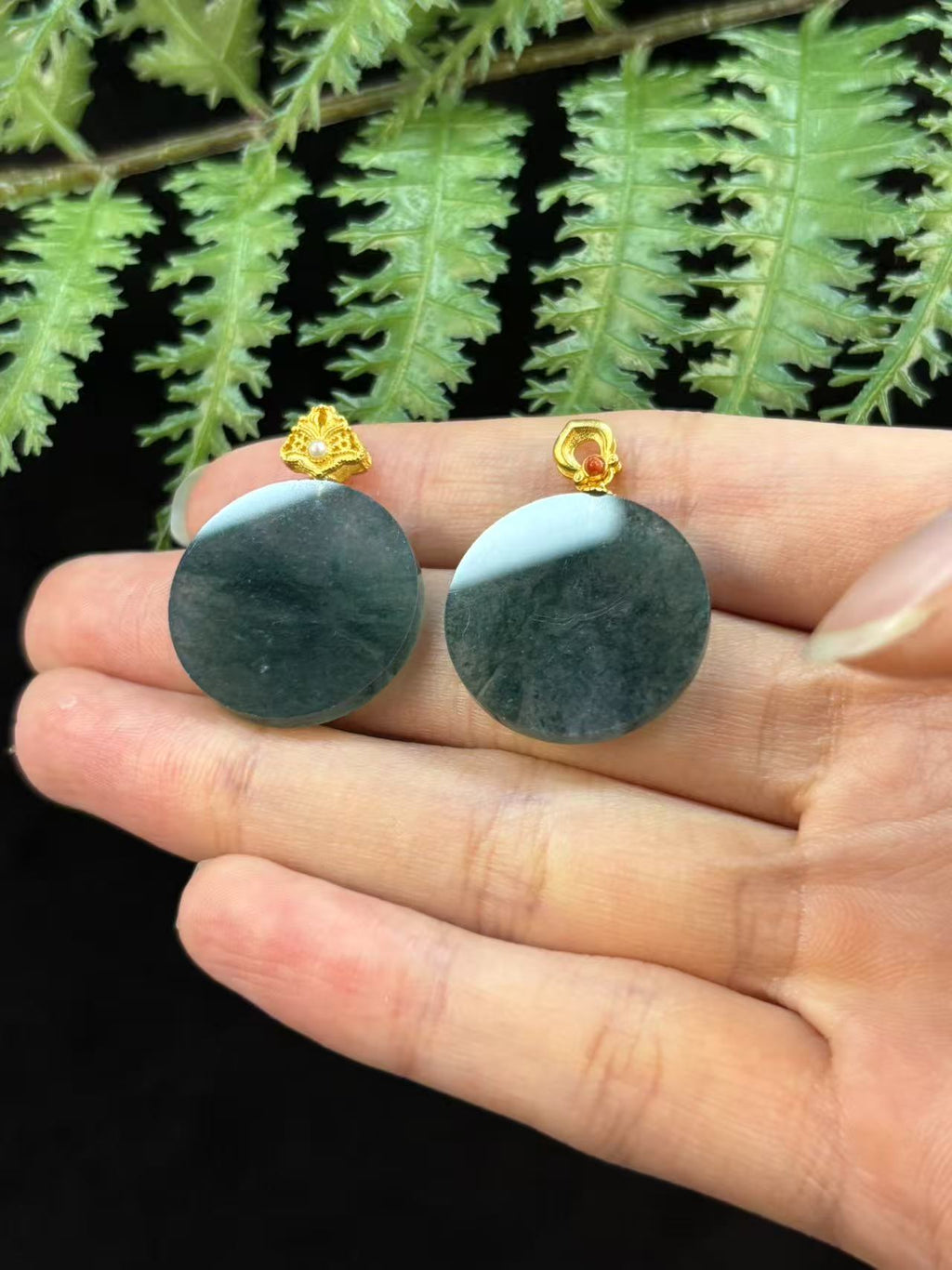 Guatemala Jade Wu Shi Pai (Peace Plaque)  size21mm✖️2mm