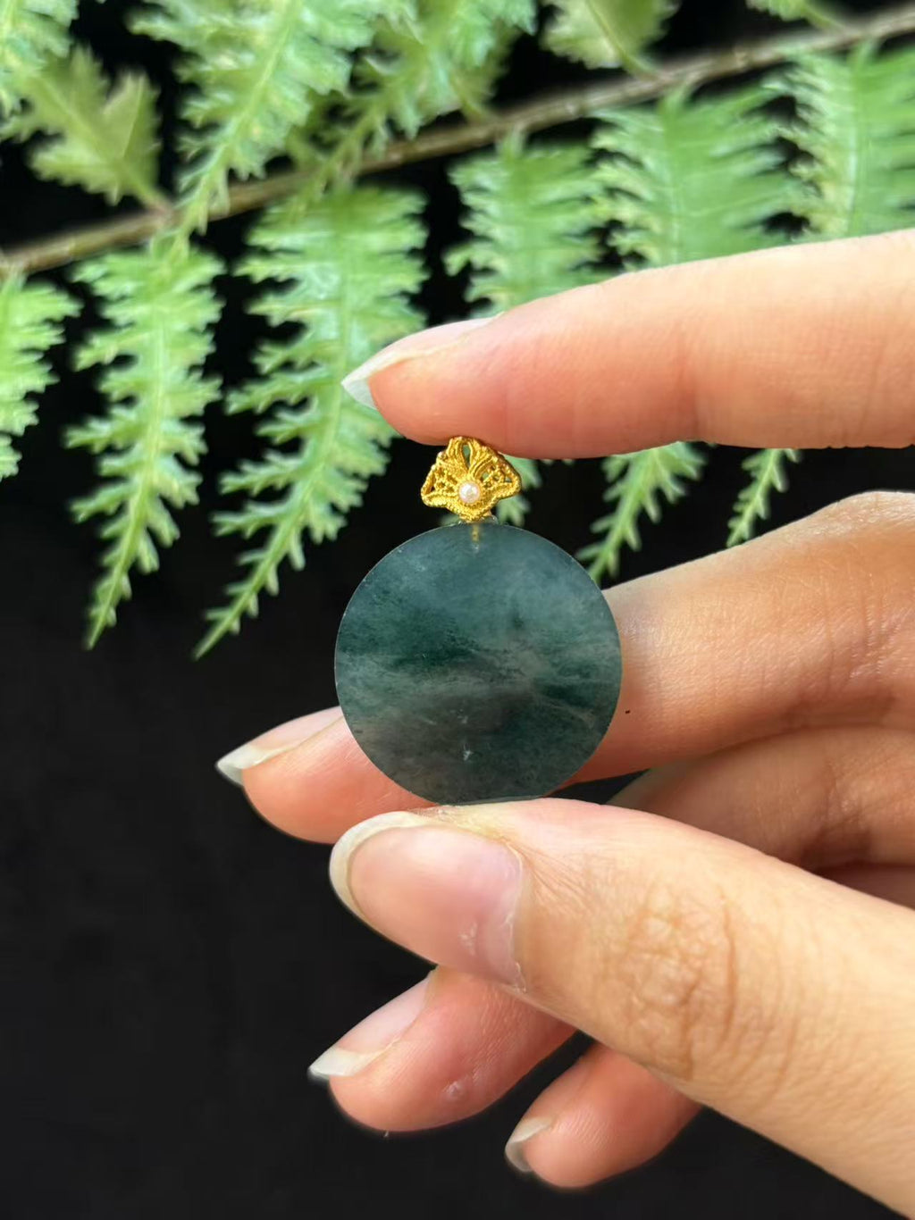 Guatemala Jade Wu Shi Pai (Peace Plaque)  size21mm✖️2mm