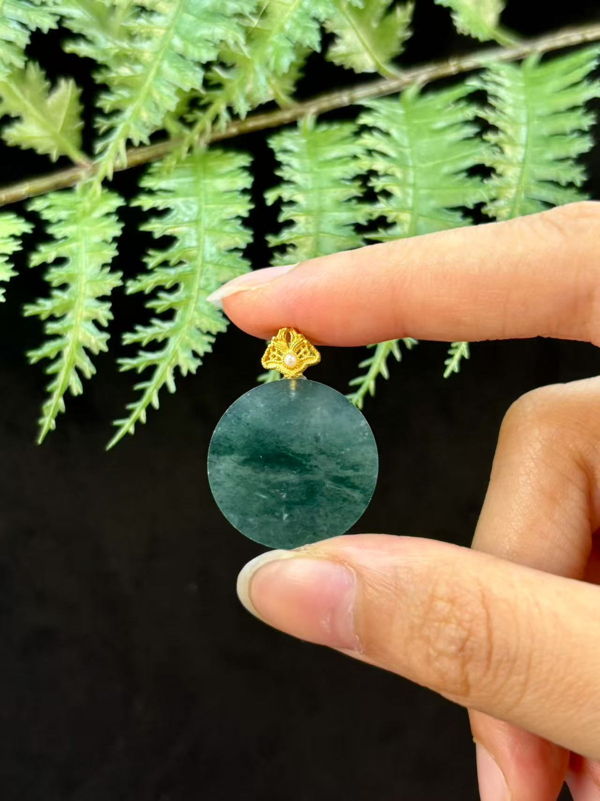 Guatemala Jade Wu Shi Pai (Peace Plaque)  size21mm✖️2mm